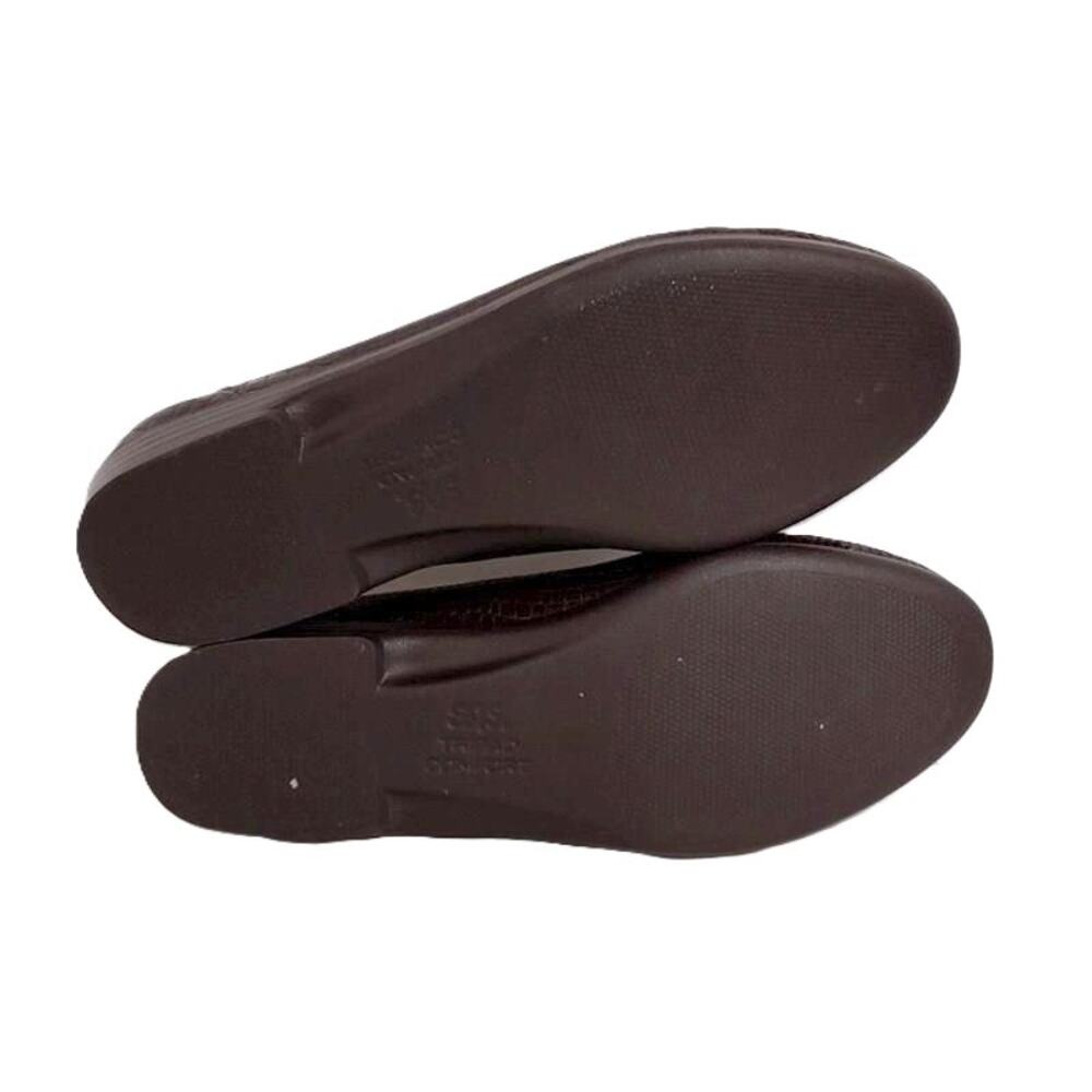 SAS Simplify Brown Faux Croc Patent Leather Comfort Loafers 8W - Picture 5 of 9
